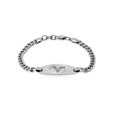 CJ Steelx 6mm Curb Chain Medical Alert Bracelet - Silver