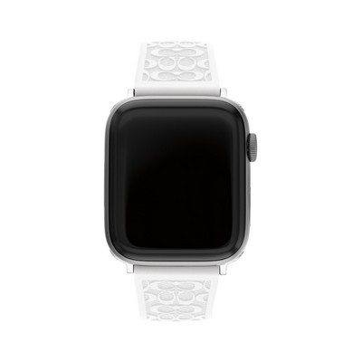 Coach® White Rubber Apple Watch® Strap