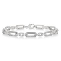 Jilco Inc. Diamond Paperclip Bracelet