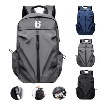 Business Leisure Laptop Backpack with USB charging Port