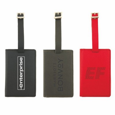 Pro Designer PU Leather Passport Style Luggage Tag