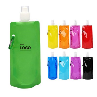 16 Oz PE Flat Water Bottle