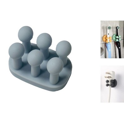 Adhensive Silicone Hooks Toothbrush Holders