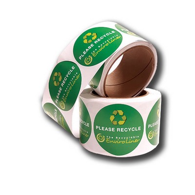 Eco-Friendly BOPP Roll Stickers (3" Circle)