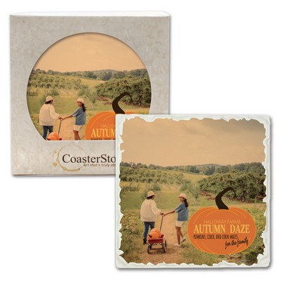 CoasterStone 4" Tumbled Square - Single