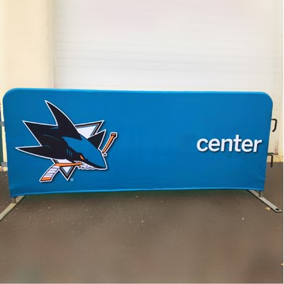 3 x 7' Custom Fence Cover Trade Show Crowd Control Barrier Cover