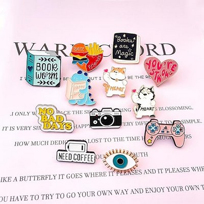 Custom Cute Enamel Lapel Pins Brooch Pin Badge for Backpacks Jackets Hats Decoration