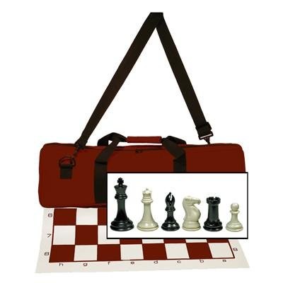 Triple Weighted Tournament Chess Set with Travel Bag - 4" King