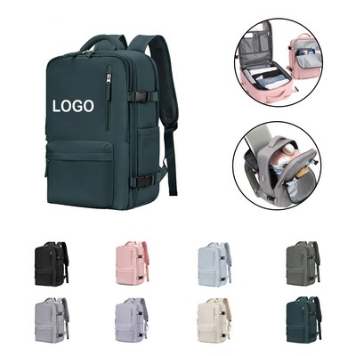 Multilayer Backpack w/USB Charging Port