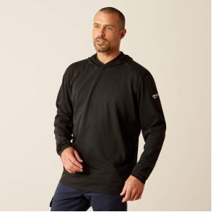 Ariat® FR Primo Men's Black Long Sleeve T-Shirt w/Hood