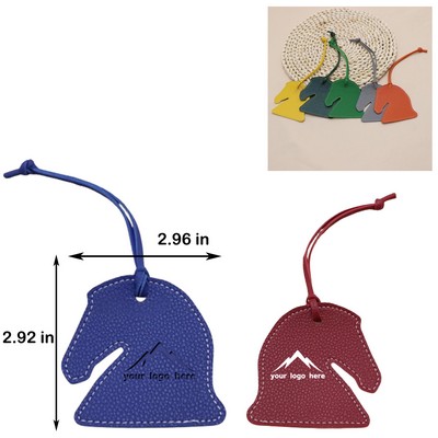 PU Leather Horse Head Keychain