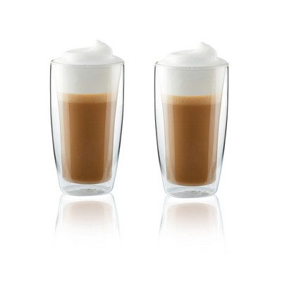 Henckels 2 Piece Cafe Roma Double Wall 11.8 Oz. Glass Latte Set