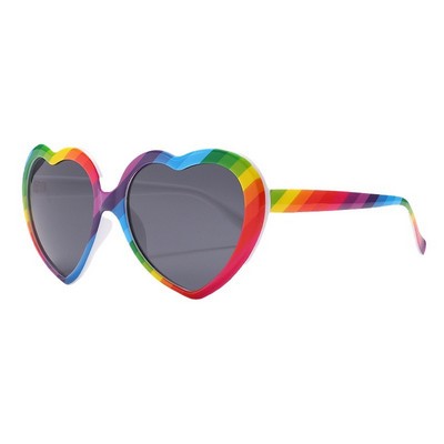 Rainbow Heart Shaped Sunglasses