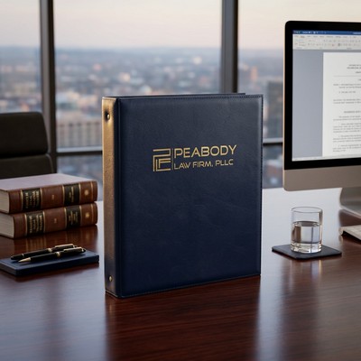 1" Round Ring 11" x 8.5" Turned & Stitched Binder