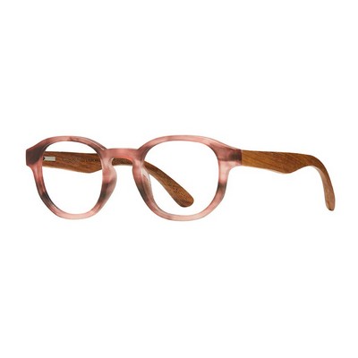 Sunset Eco-Sustainable Rose Pink/Wood Reading Glasses