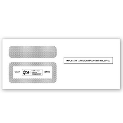 Double-Window Envelopes - for 1099 Forms, Gummed