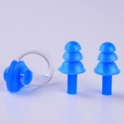Swimming Silicone Ear Plugs and Nose Clip Set
