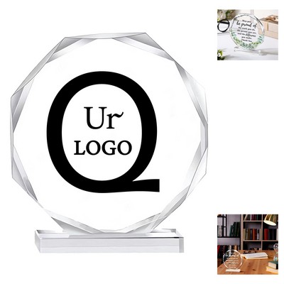 Octagon Acrylic Award 4.7" High