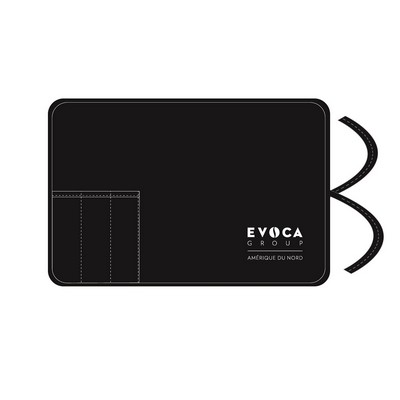 Placemat 18"x12" with 3 utensils pocket and tie string -Polycotton