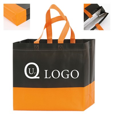 11.9x10.7x4.4" Gusseted Non-Woven Tote Bag