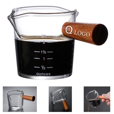 Double-Spout Measuring Cup for Coffee and Milk