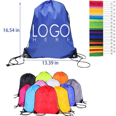 210D Polyester Drawstring Storage Backpack