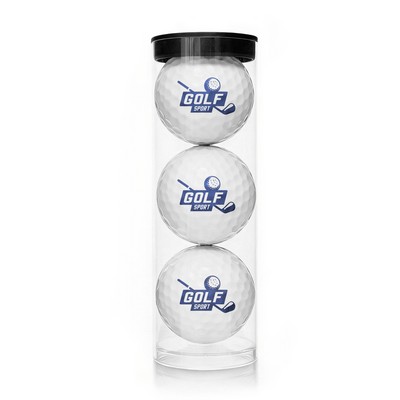3 Pack Professional Golf Balls with Clear Tube