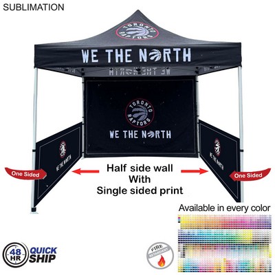 48 Hr Quick Ship - Half Side Wall for 10x10 Tent Kit, Sublimated, Single Sided