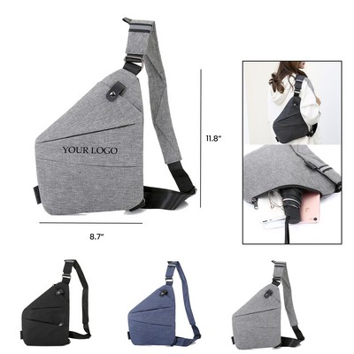 Oxford Unisex Portable Crossbody Bag