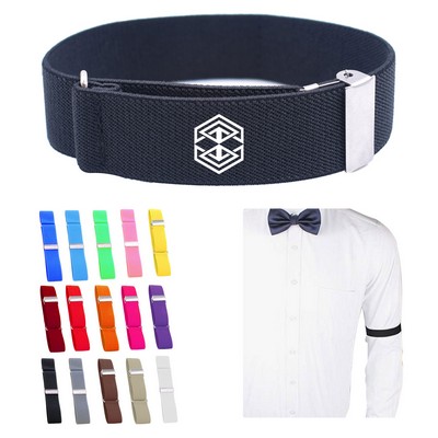 1 Pair of Adjustable Non-Slip Elastic Armband Shirt Sleeve Garters