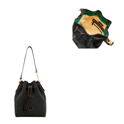 Dooney & Bourke Black Florentine Hattie Drawstring Bag