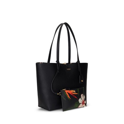 Ralph Lauren Floral Faux-Leather Reversible Tote