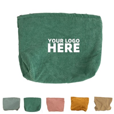 Corduroy Makeup Bag