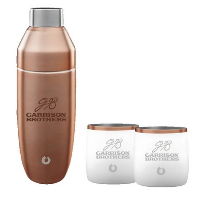 Snowfox Insulated Cocktail Shaker and Rocks Barware Set