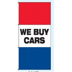 Double Faced Free Flying Drape Flags (We Buy Cars)