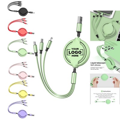 3-in-1 Retractable Fast USB Charger Cable