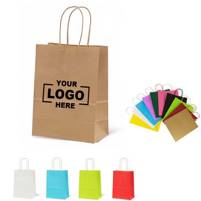 Various Kraft Paper Gift Bags with Handles