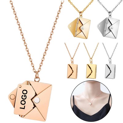 Metal Envelope Love Letter Necklace
