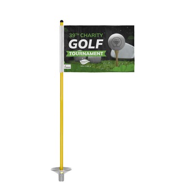 Golf Kit 30" Practice Pole and Tray - YELLOW