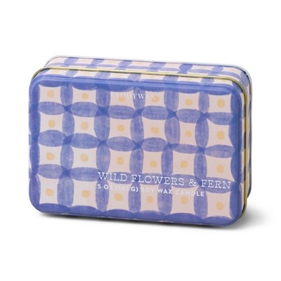 Everyday Tins 5 Oz Purple Plaid - Wildflowers & Fern