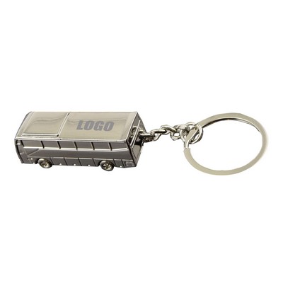 Unique Bus Shaped Alloy Key Chain with Split Ring