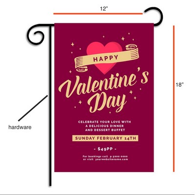 Single-Sided Garden Flag With Flag Poles