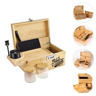 Storage Jar Rolling Tray Box