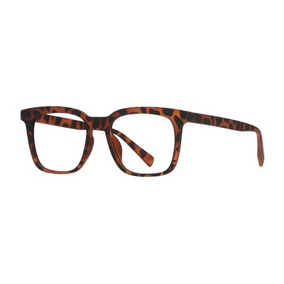 Aspen Soft Walnut Tortoise Reading Glasses w/Blue Light Filtering