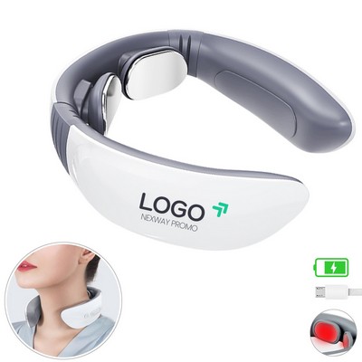 Rechargeable Neck Massager with Magnetic Electrode Pads