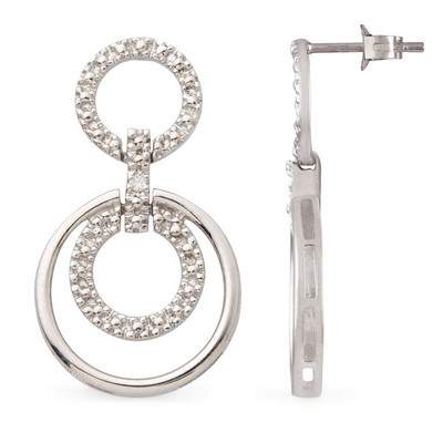 Jilco Inc Diamond Earrings - Sterling Silver