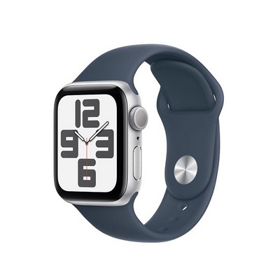 Apple Watch Se Gps 40Mm Silver Aluminum Case W/ Storm Blue S/M Sport Band