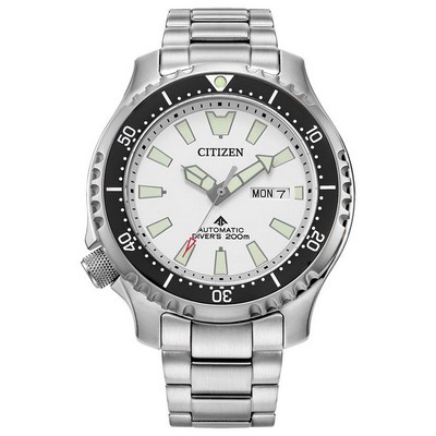 Citizen Watch Men's Promaster Dive Automatic Watch Stainless Steel Bracelet White Dial