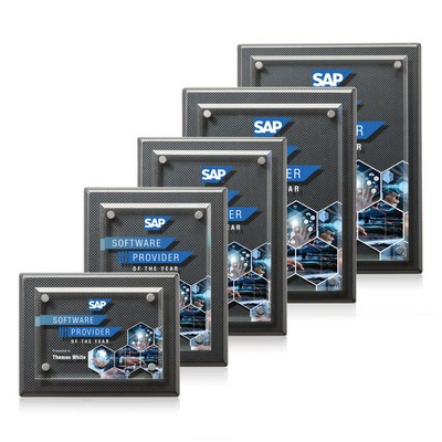 Caledon VividPrint™ Plaque - Carbon Fibre/Silver