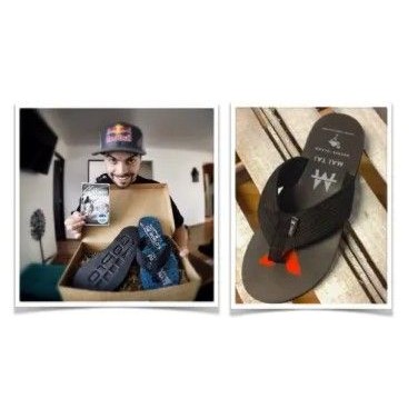 Men's Sand Imprint Flip Flops w/Fabric Strap